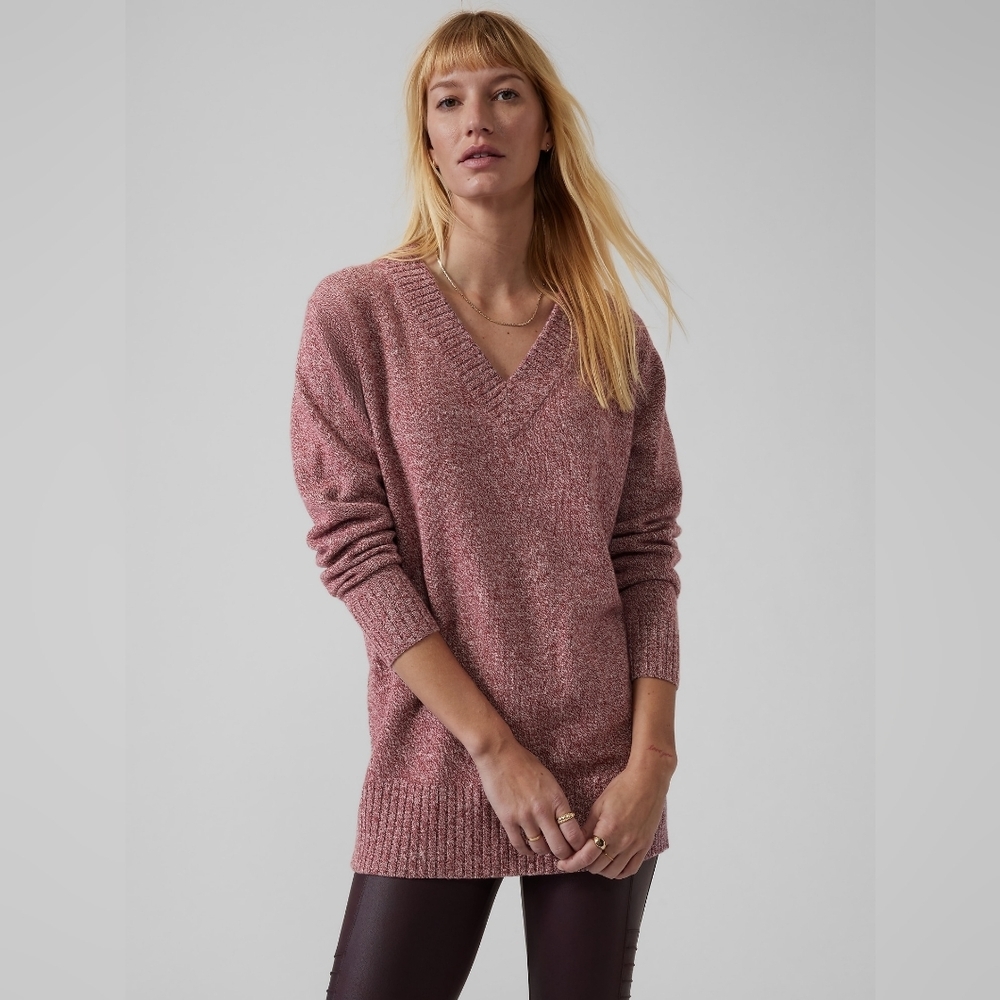 Athleta Vital V-Neck Tunic Wool/cashmere Size S
